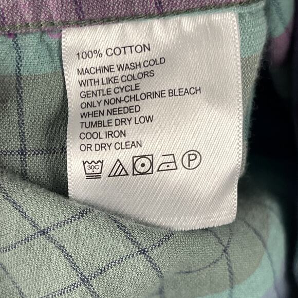 Tommy Bahama Coastline Corduroy Shirt Mens XLT Verde Plaid Button Up Soft - Picture 8 of 16